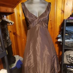 J. Crew brown silk dress